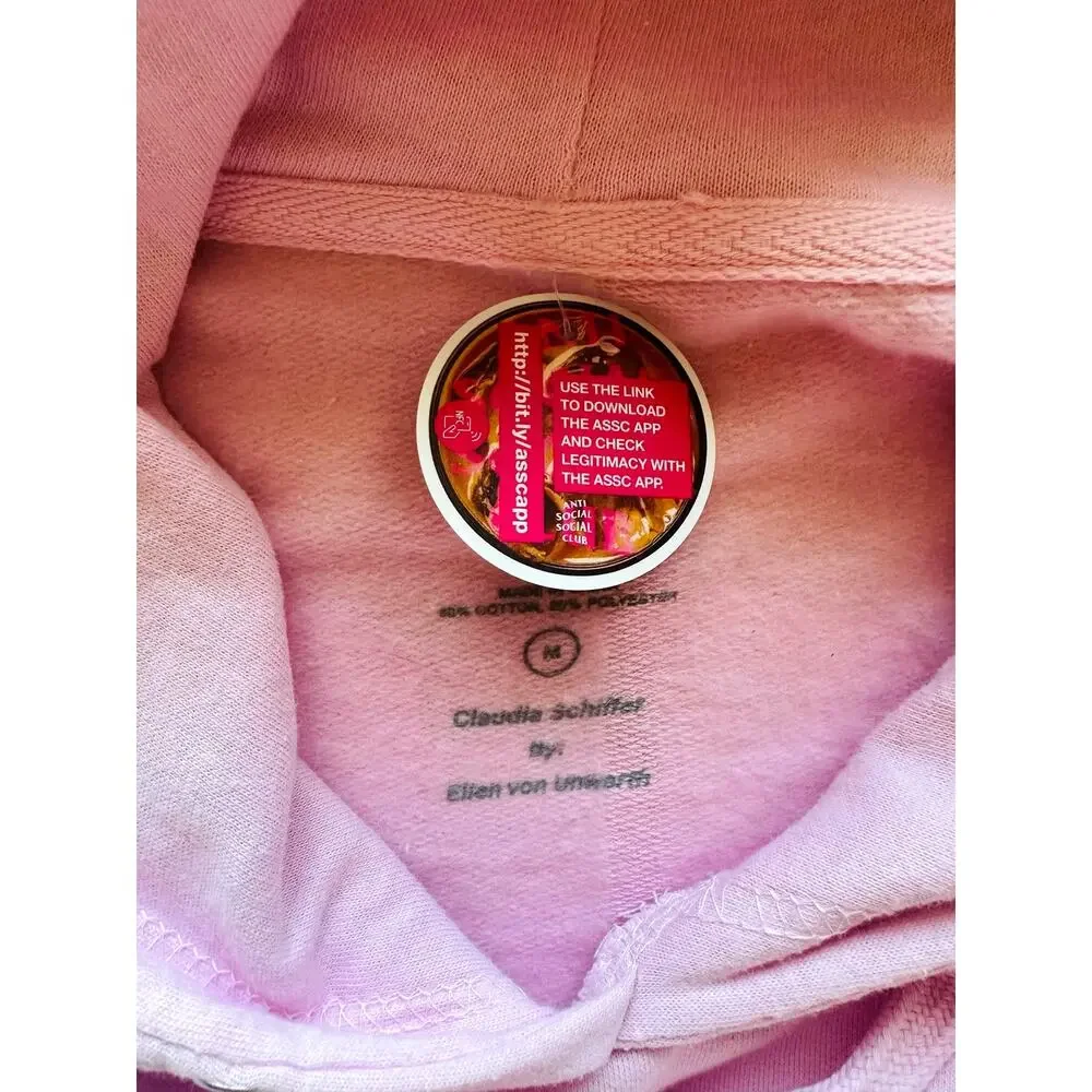 ASSC Deadstock x Claudia Schiffer & Ellen von Unwerth Pink Hoodie
